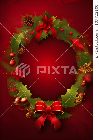 festive Christmas flyer with a royal red solid background festive Christmas flyer with a royal red solid background 107722100