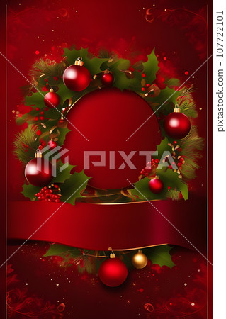 festive Christmas flyer with a royal red solid background festive Christmas flyer with a royal red solid background 107722101