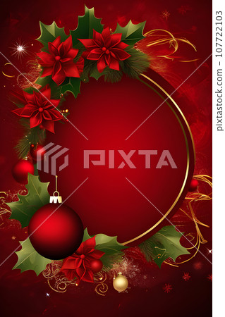 festive Christmas flyer with a royal red solid background festive Christmas flyer with a royal red solid background 107722103