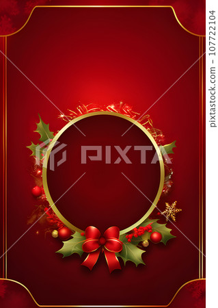 festive Christmas flyer with a royal red solid background festive Christmas flyer with a royal red solid background 107722104