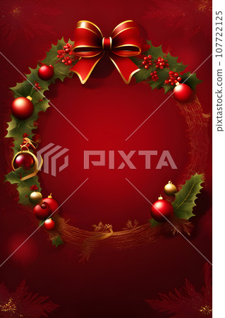 festive Christmas flyer with a royal red solid background festive Christmas flyer with a royal red solid background 107722125