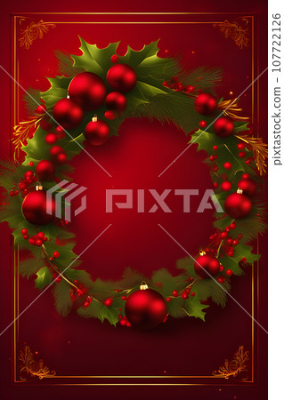 festive Christmas flyer with a royal red solid background festive Christmas flyer with a royal red solid background 107722126