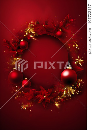festive Christmas flyer with a royal red solid background festive Christmas flyer with a royal red solid background 107722127