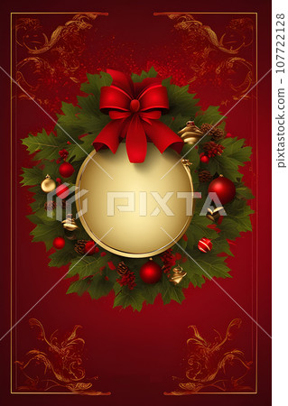 festive Christmas flyer with a royal red solid background festive Christmas flyer with a royal red solid background 107722128