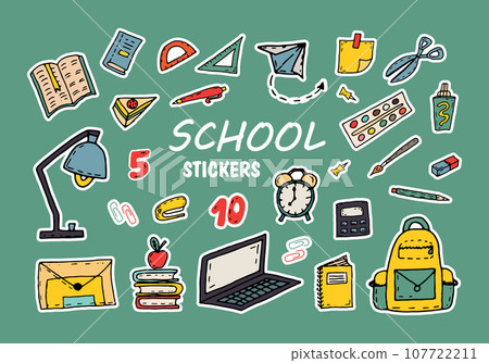 A set of school stickers 107722211