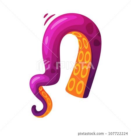 Octopus Tentacle as Limb of Ocean Creature Vector Illustration Octopus Tentacle as Limb of Ocean Creature Vector Illustration 107722224