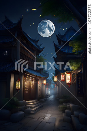 historic district, rt featuring ancient streets of china historic district, rt featuring ancient streets of china 107722278