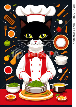 chef cat a charming and whimsical character comes chef cat a charming and whimsical character comes 107722301