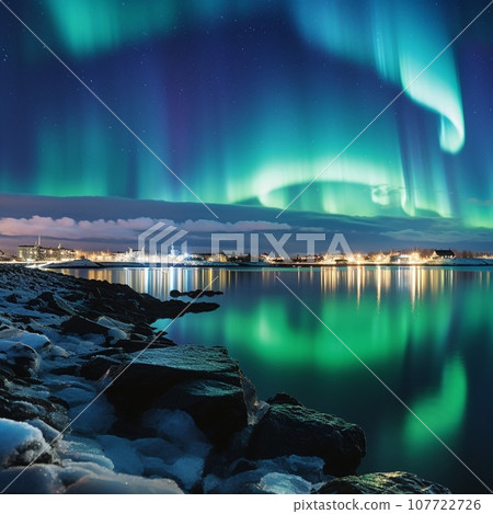 Surreal merging of natural beauty and urban vibrancy in Reykjavik Surreal merging of natural beauty and urban vibrancy in Reykjavik 107722726