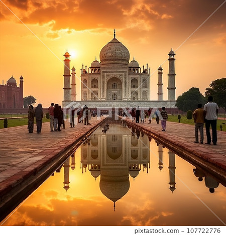 Captivating Allure of Agra: Taj Mahal, Agra Fort, and Vibrant Marketplaces Captivating Allure of Agra: Taj Mahal, Agra Fort, and Vibrant Marketplaces 107722776