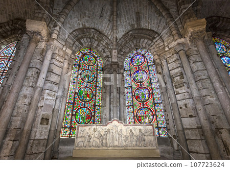 interiors and details of basilica of saint-denis, France interiors and details of basilica of saint-denis, France 107723624