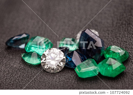 Precious emeralds gemstones Precious emeralds gemstones 107724092