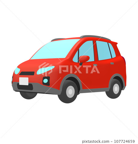 Car illustration material deformed SUV style compact car red with roof rail (1_2) Car illustration material deformed SUV style compact car red with roof rail (1_2) 107724659
