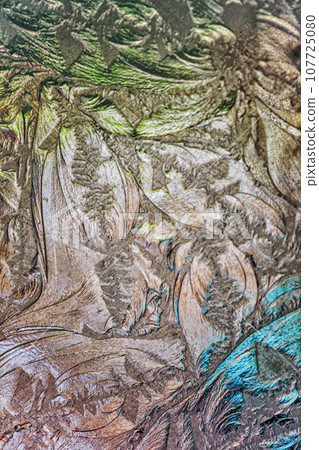 COLORED CUT GLASS TAN AND TURQUOISE GRUNGE BACKGROUND 107725080