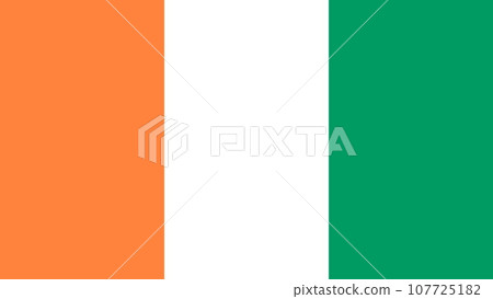 Ivory Coast. National Ivory Coast flag. Flag of Ivory Coast. Flag of Ivory Coast  107725182