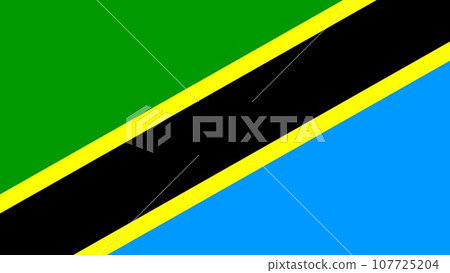Tanzania Flag. National Tanzania flag. Flag of Tanzania. Flag of Tanzania 107725204
