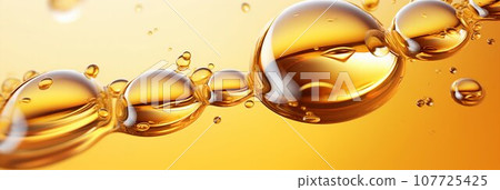 Floating Oil Droplets Panorama. Generative ai Floating Oil Droplets Panorama. Generative ai 107725425