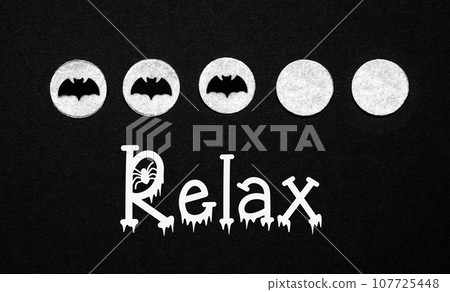 Black Halloween Background With Text Relax Black Halloween Background With Text Relax 107725448