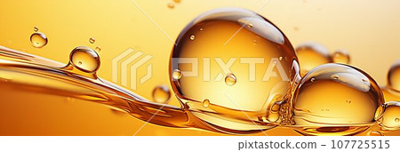 Floating Oil Droplets Panorama. Generative ai Floating Oil Droplets Panorama. Generative ai 107725515