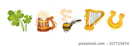 Saint Patrick Day Symbol and Object Vector Set Saint Patrick Day Symbol and Object Vector Set 107725654