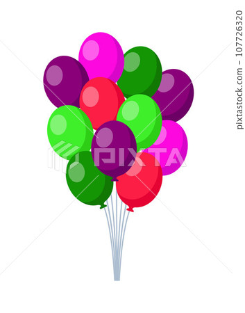 Bunch of balloons for birthday and party.... - Stock Illustration ...