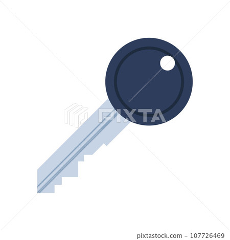House key. Realistic modern door key. Home security. Vector illustration. House key. Realistic modern door key. Home security. Vector illustration. 107726469