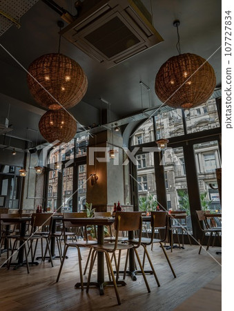 Beautiful architecture design inside of Restaurant. Beautiful architecture design inside of Restaurant. 107727834