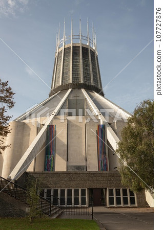 Beautiful architecture design of Liverpool metropolitan cathedral. 107727876