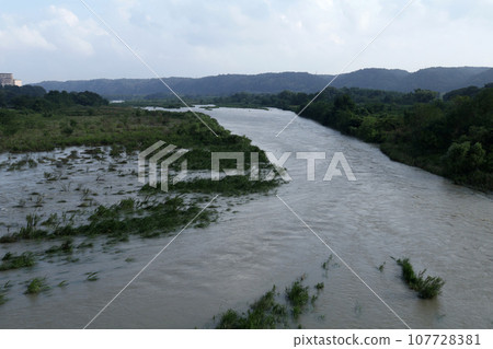 2023年8月，受第7號颱風影響，多摩川氾濫[照片取自東京六海大橋] 107728381