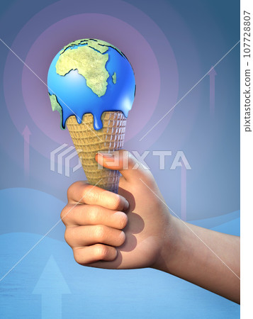 The Earth as a melting ice cream 107728807