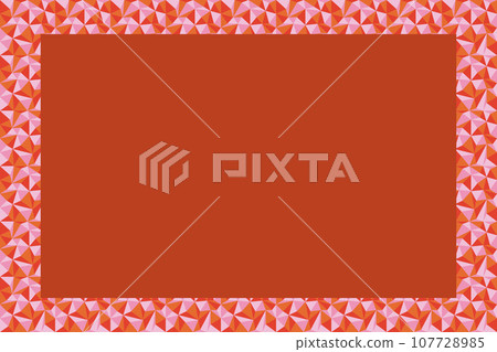Red colors frame with triangles and copy space, vector 107728985