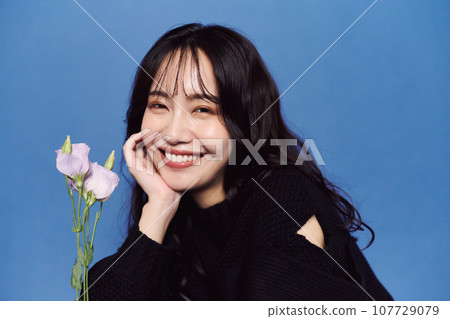 秋天的衣服時尚肖像 107729079