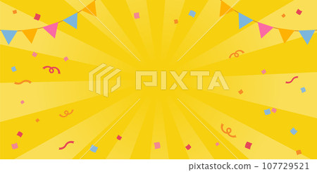 Congratulatory background material of garland and sunburst (2:1) 107729521