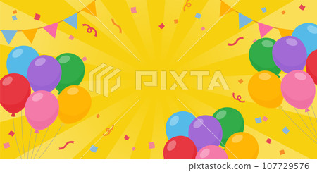 Congratulatory background material of balloons and garlands (2:1) Congratulatory background material of balloons and garlands (2:1) 107729576