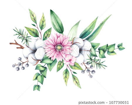 Compositions with flowers for cards, invitations, patterns 107730031