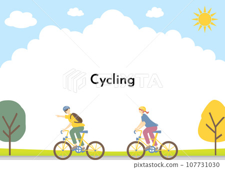people enjoying cycling 107731030