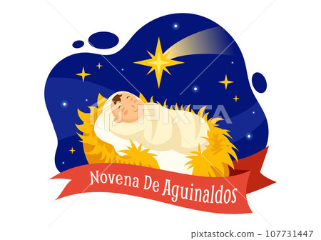 Novena De Aguinaldos Vector Illustration with Holiday Tradition for Families to Get Together at Christmas in Flat Cartoon Background Design 107731447