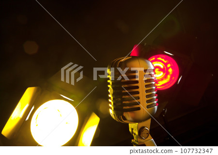 audio microphone retro style 107732347