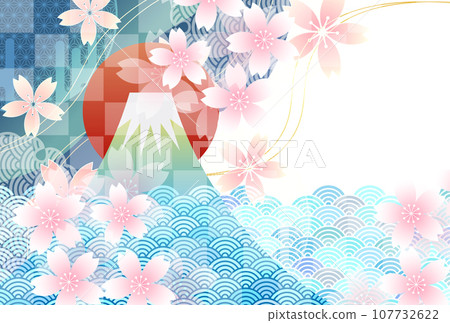 富士山櫻花背景 富士山櫻花背景 107732622
