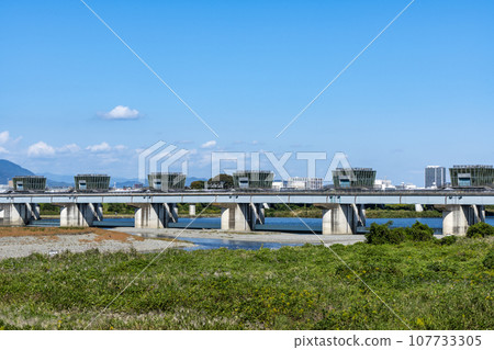 相模川大堰風景 相模川大堰風景 107733305