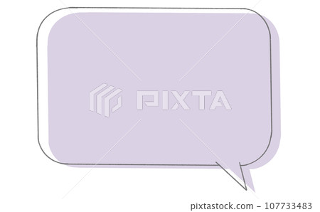 A simple speech bubble in the style of a pencil drawing A simple speech bubble in the style of a pencil drawing 107733483