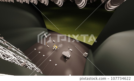 Outdoor live venue event night illustration CG 107734622