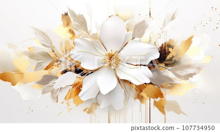 Watercolor abstract design for background wedding or buzzy social media banner 107734950