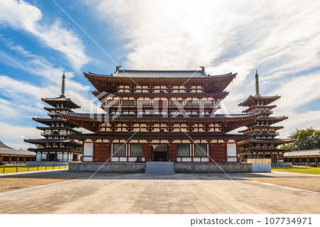 The Golden Hall of Yakushi ji temple located in nara, kansai, japan. 107734971