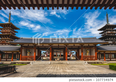 The Golden Hall of Yakushi ji temple located in nara, kansai, japan. 107734974