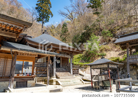 Yamagata City, Yamagata Prefecture: Okunoin Temple and amulet awarding place on the mountaintop of Risshakuji Temple, commonly known as Yamadera Temple 107735500