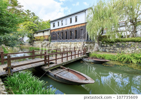 Omihachiman City, Hachimanbori and old townscape 107735609