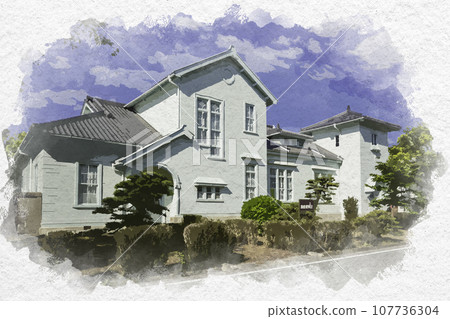 水彩風格 兵庫縣赤穗市民俗博物館 107736304