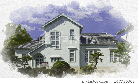 水彩風格 兵庫縣赤穗市民俗博物館 水彩風格 兵庫縣赤穗市民俗博物館 107736305