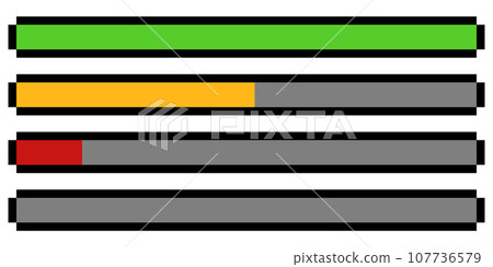 Pixel art HP gauge set Pixel art HP gauge set 107736579